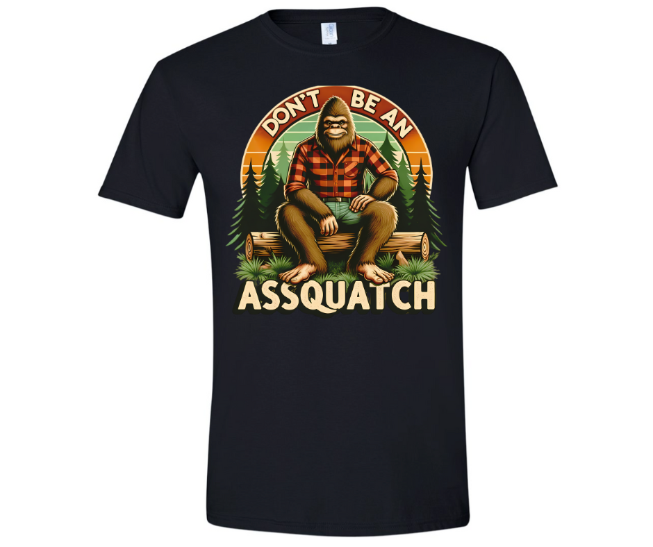 Crewneck Graphic Tees | Don't Be An Assquatch Tee | HellBound Designs